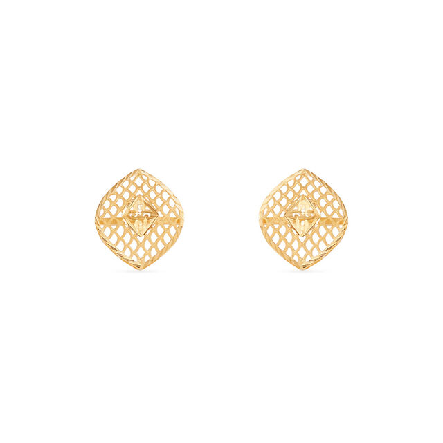 Tanishq 22KT Gold Pendant and Earrings Set for Women 4