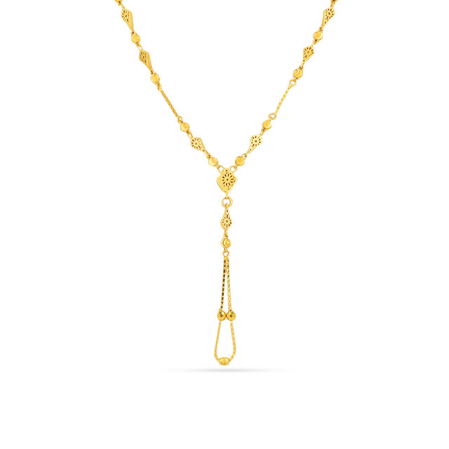 Delicate Intrigue Gold Y-Necklace 2