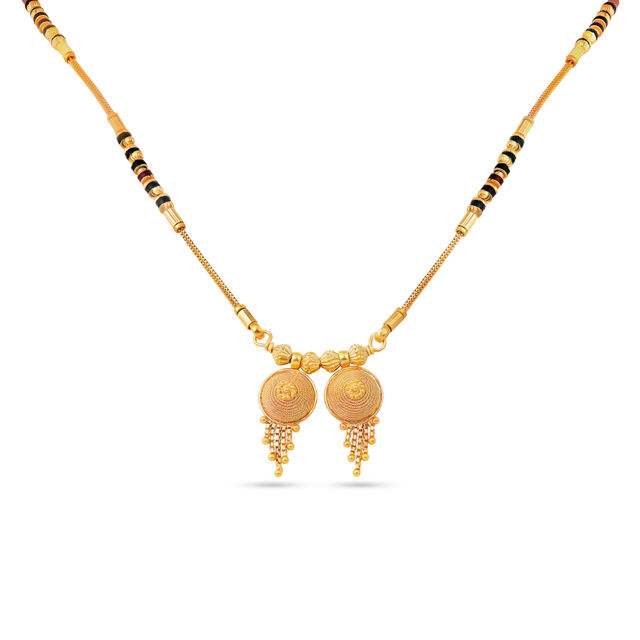 Classic Black Bead Gold Mangalsutra