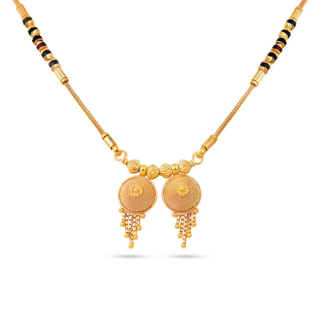 Classic Black Bead Gold Mangalsutra