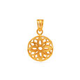 Tanishq 22 Karat Gold Pendant and Earrings Set for Women 2