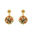 Tanishq 22 Karat Gold Pendant and Earrings Set for Women 3