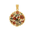 Tanishq 22 Karat Gold Pendant and Earrings Set for Women 5