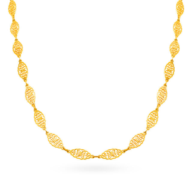 Intricate Filigree Gold Necklace