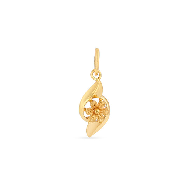 Charming Floral Gold Pendant 