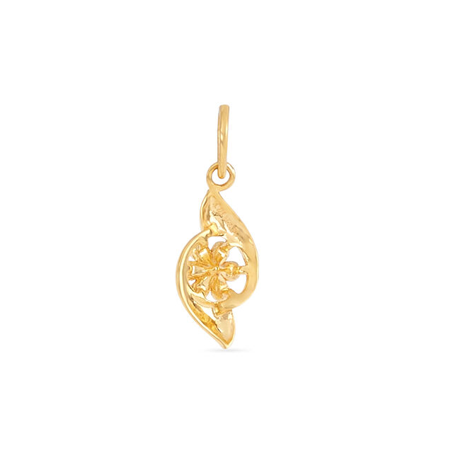 Charming Floral Gold Pendant 3