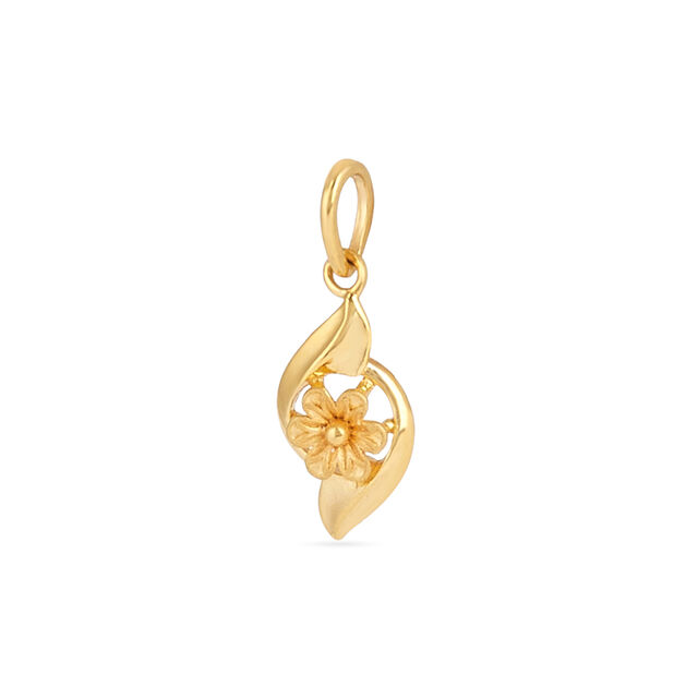 Charming Floral Gold Pendant 4