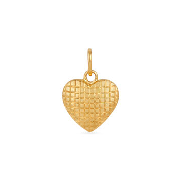 Criss Cross Heart Gold Pendant