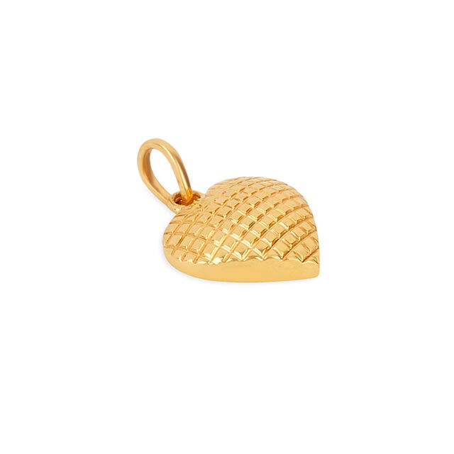 Criss Cross Heart Gold Pendant 2