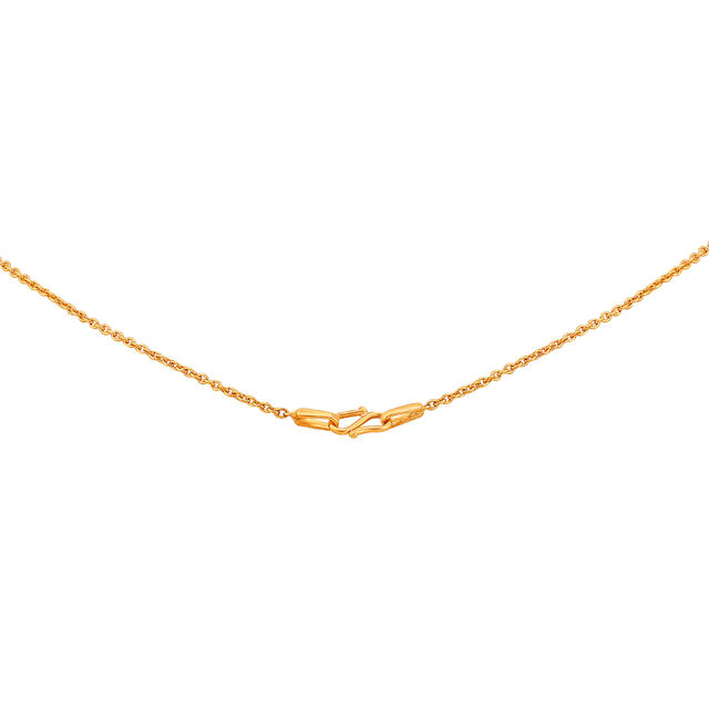 Chic Gold Triangular Pendant & Chain