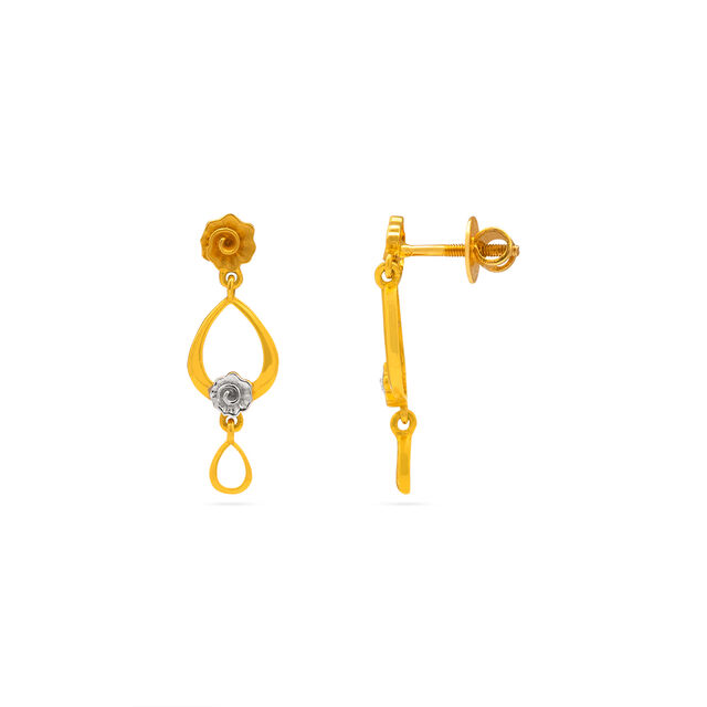 Floral Dangle Teardrop Earrings 2