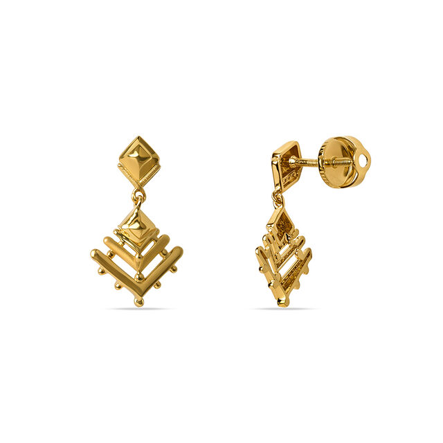 Tanishq 22KT Gold Earrings for Women 3