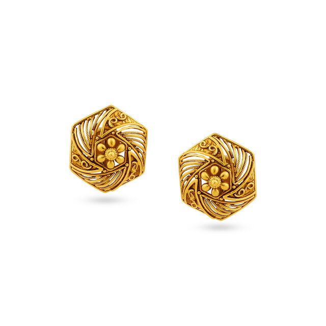 Tanishq 22 Karat Gold Earrings for Women 