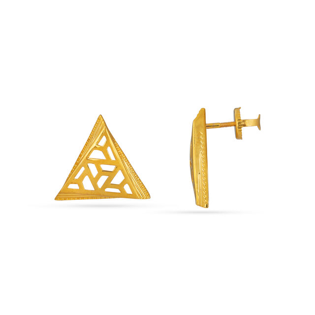 Modern Triangle Cutwork Earrings 2