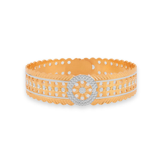Gold Bangle with Intricate Design