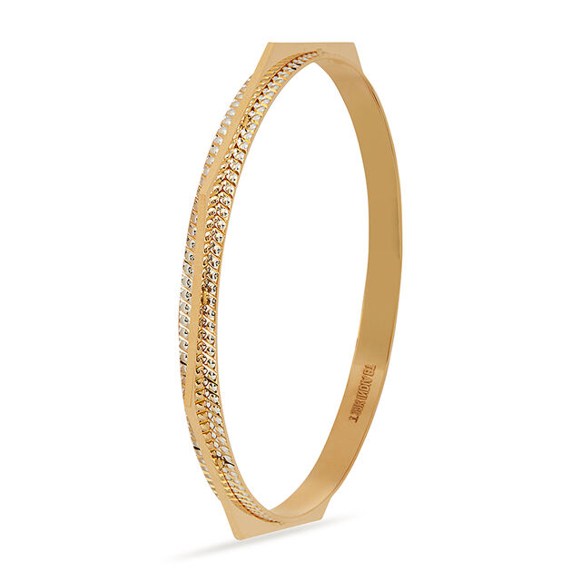 Sleek Contour Gold Bangle 3