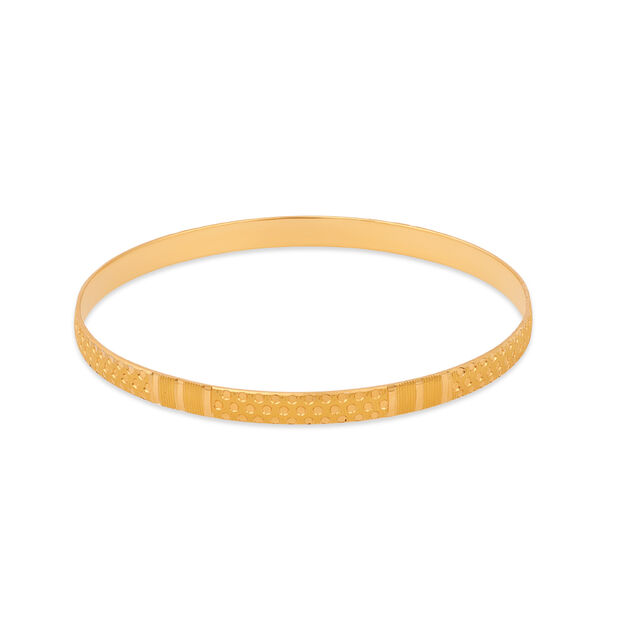 Textured Elegance Gold Bangle