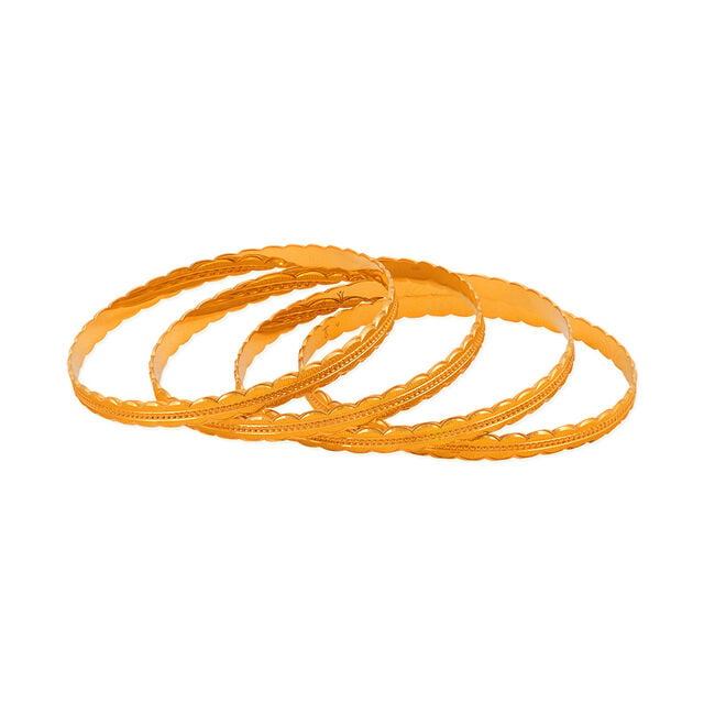 Intricate Four-in-One Gold Bangle