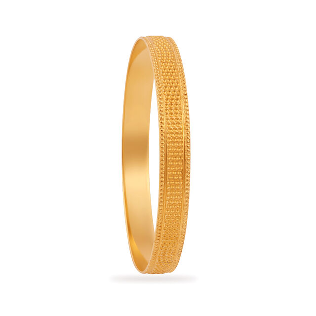 Dotted Gold Bangle Bracelet