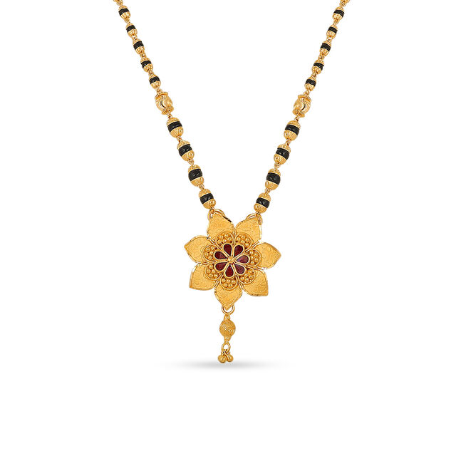 Elegant Floral Gold Mangalsutra