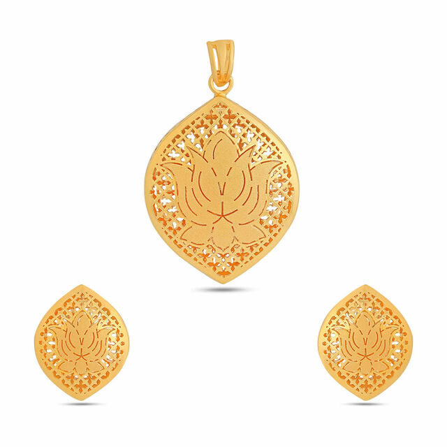Pendant with Chain and Earrings Set 
