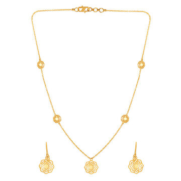 Delicate Floral Necklace Set