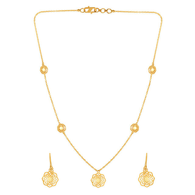 Delicate Floral Necklace Set,,hi-res 