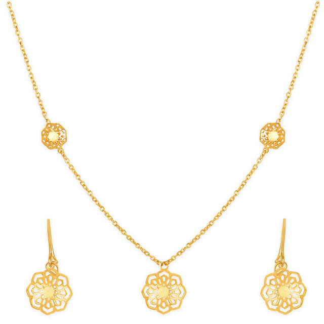 Delicate Floral Necklace Set,,hi-res 2