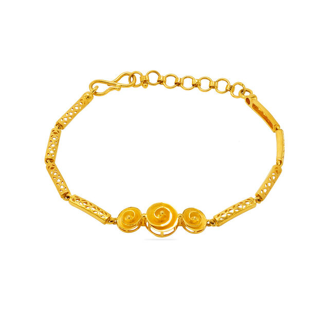 Gold Filigree Floral Bracelet