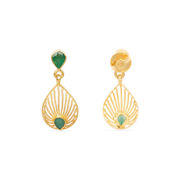 Tanishq 22KT Gold Drop Earring for Women 4