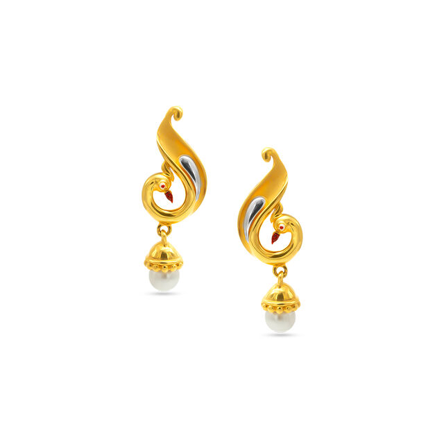 Tanishq 22KT Gold Earrings for Women 