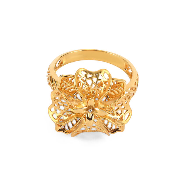 Tanishq 22 Karat Gold Finger Ring for Women 2