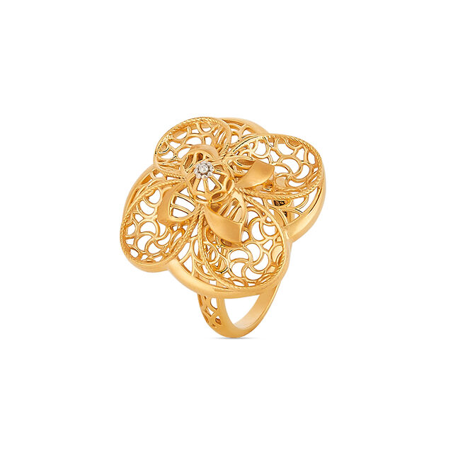 Tanishq 22KT Gold Finger Ring for Women 2