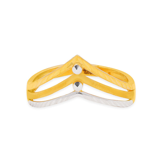 Tri-Band Contemporary Crown Ring