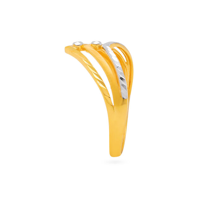 Tri-Band Contemporary Crown Ring
