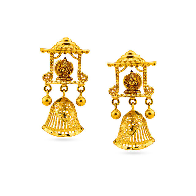 Tanishq 22 Karat Gold Earrings for Women 