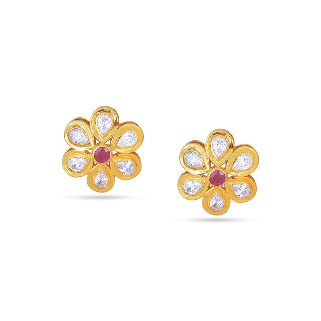 Floral Gemstone Radiance Earrings 
