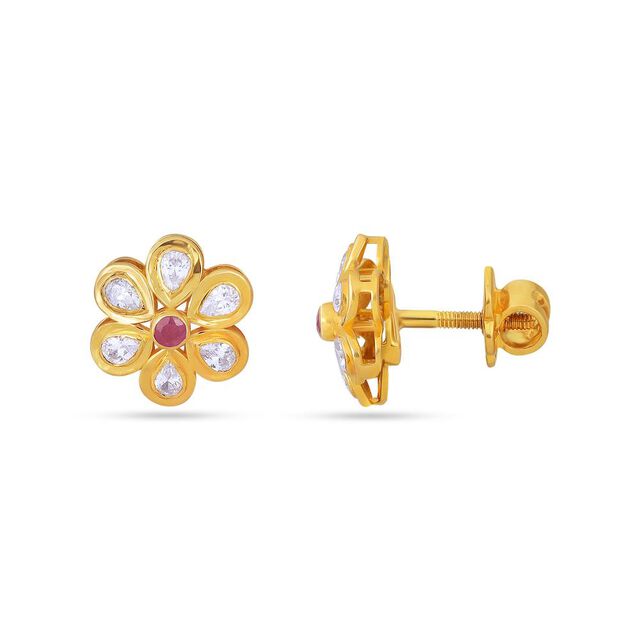 Floral Gemstone Radiance Earrings 2