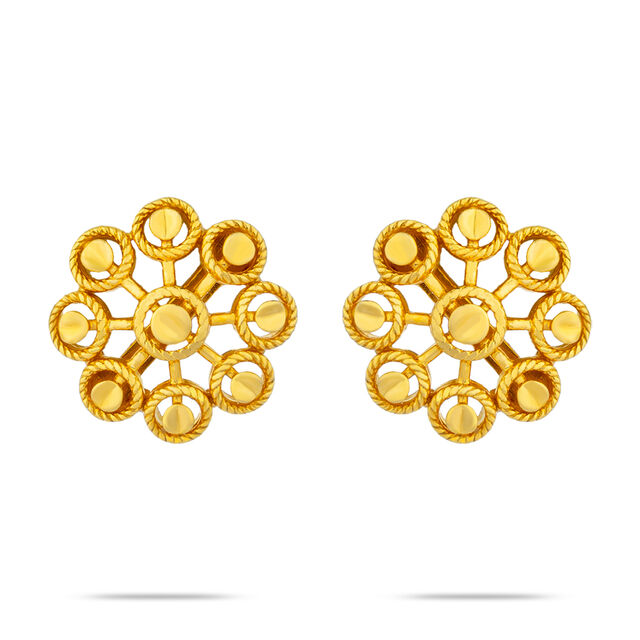Floral Filigree Stud Earrings 