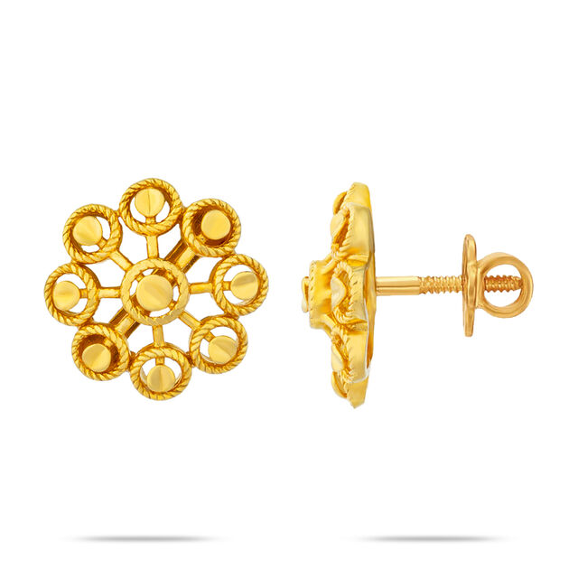 Floral Filigree Stud Earrings 2