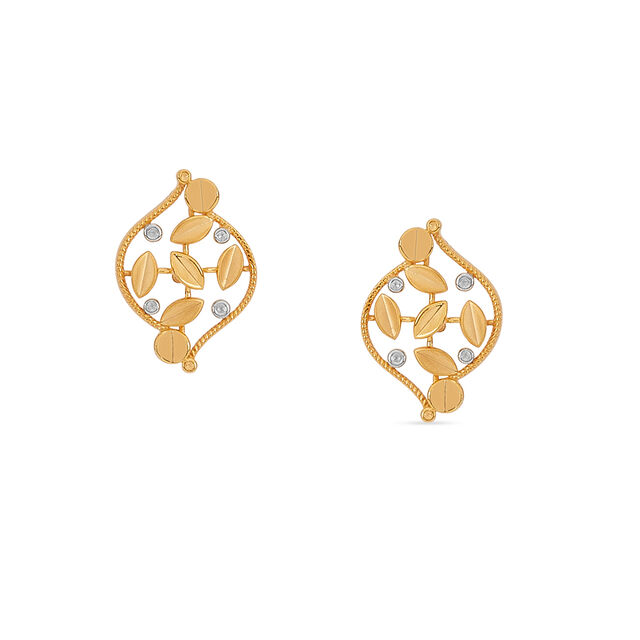 Tanishq 22KT Gold Earrings for Women 