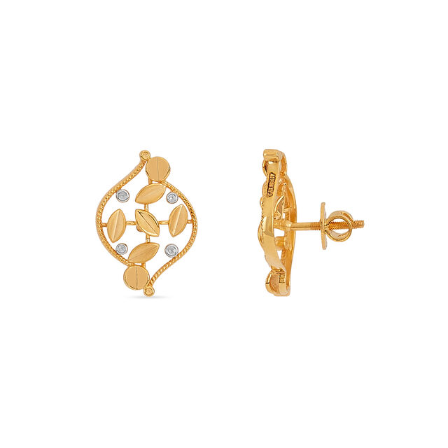Tanishq 22KT Gold Earrings for Women 2