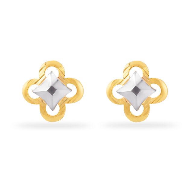 Floral Starlight Gold Studs 