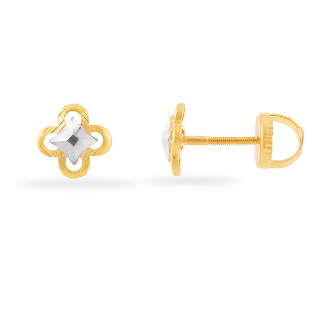 Floral Starlight Gold Studs 2
