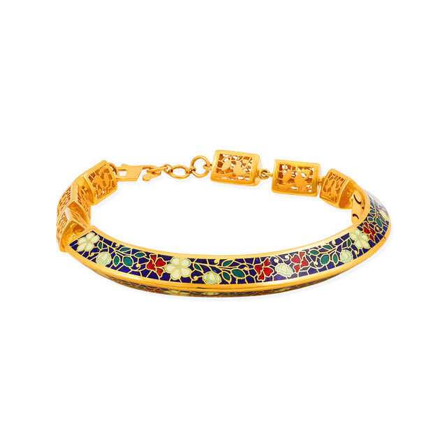 Enamel Mosaic Gold Cuff