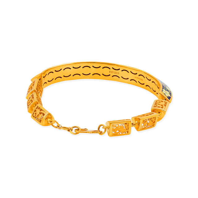 Enamel Mosaic Gold Cuff