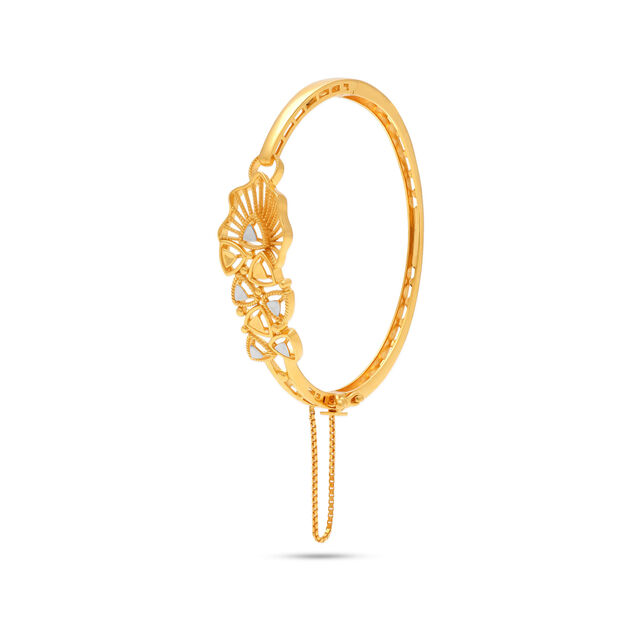 Floral Fusion Gold Bangle
