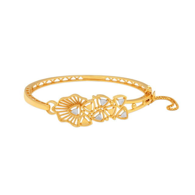 Floral Fusion Gold Bangle
