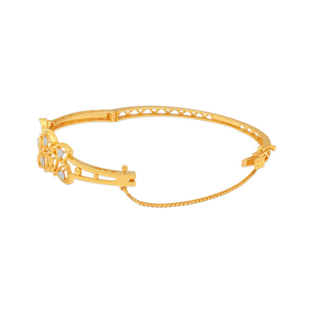 Floral Fusion Gold Bangle
