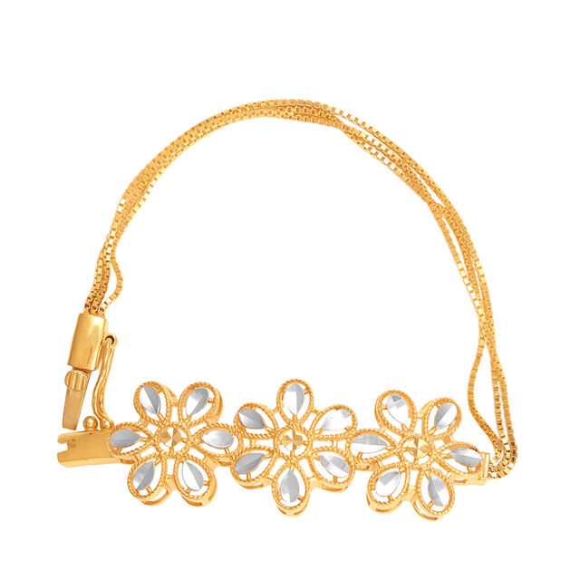 Elegant Floral Gold Bracelet